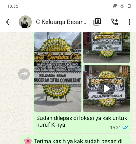 Pengiriman Papan Bunga Duka Cluster Springlake Summarecon Bekasi